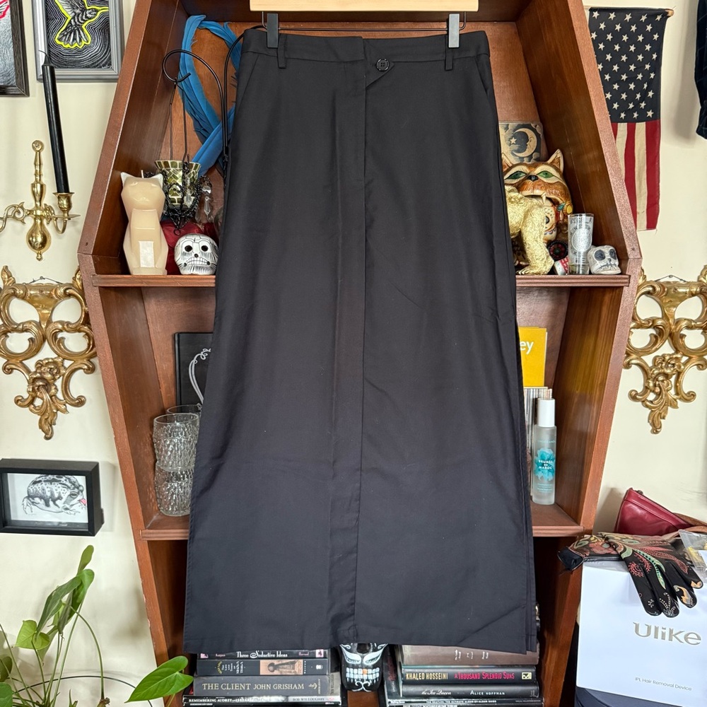 The Commense - Basic Buttoned Maxi Skirt - Black … - image 4